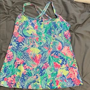 Lilly Pulitzer Avida Luxletic tank - Mermaids Cove